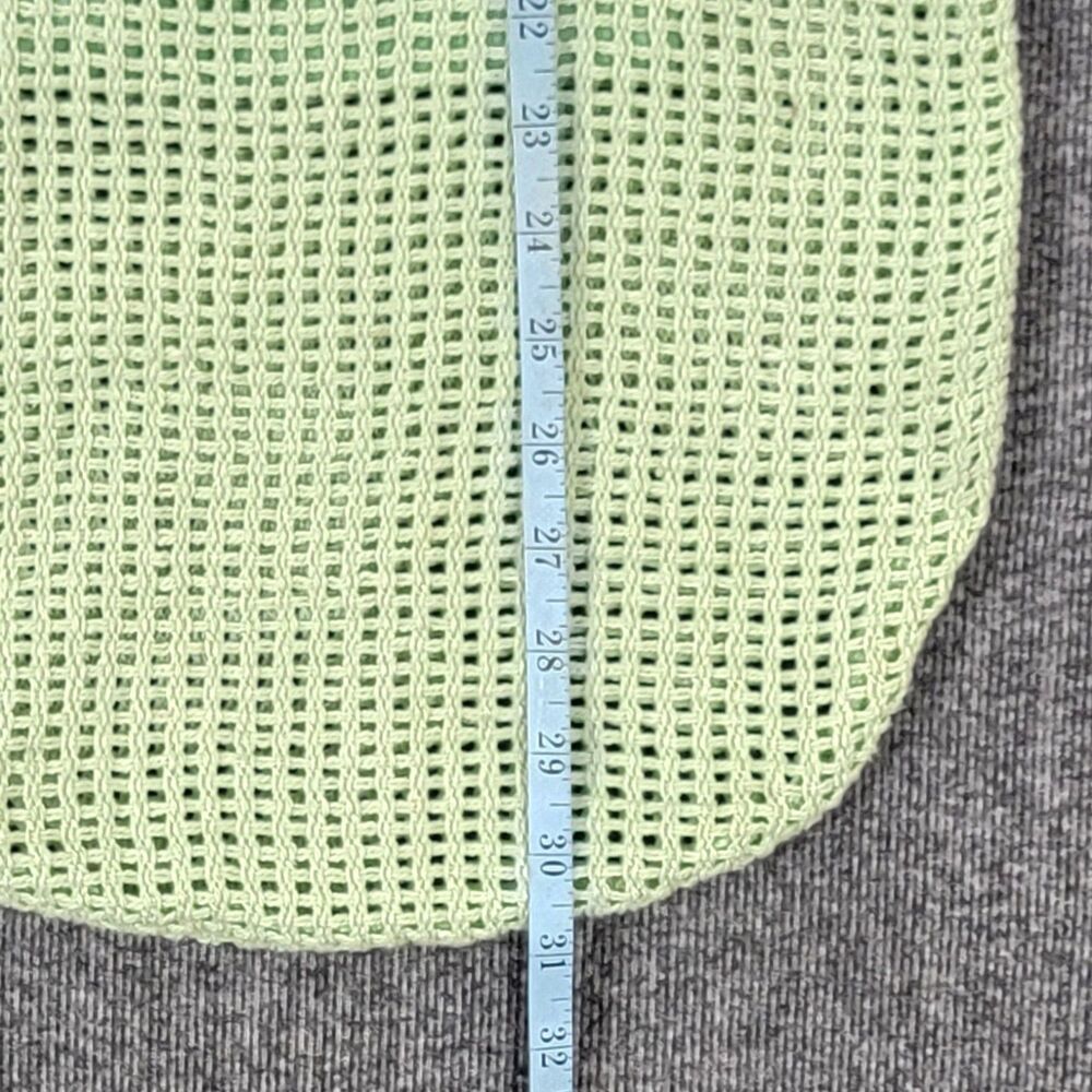 Sand Cloud Crochet Tote Green 100% Organic Cotton Mesh Boho Market Shoulder Bag - Picture 4 of 11